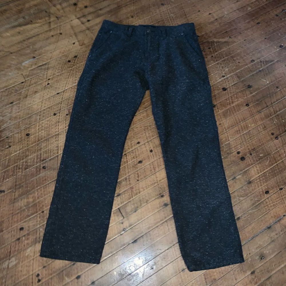 American Eagle black space dye wool lined 30x32 slacks